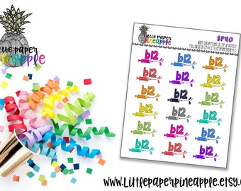 B12 Injection Planner Stickers | Repositionable Matte Stickers | SP40