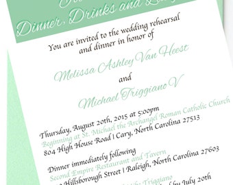 Before Happily Ever After Rehearsal Dinner Invitation Customized Printable