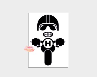 Personalized Gift Motorcycle Gift Biker Gift Chopper Decal Yeti Cup Rtic Mug Instant Pot Car Decal Water bottle label Harley Gift for him