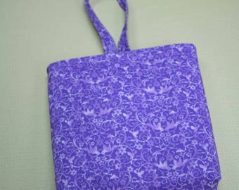 Waterproof, Wipeable and Washable Lavender Tonal Birds & Vines Car Trash Bag
