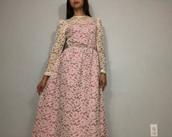 1960s, 1970s lace maxi dress