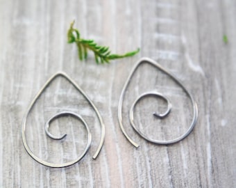 Titanium Spiral hoops | Tiny spiral earrings| Niobium earrings | Niobium Hoops | Spiral earrings