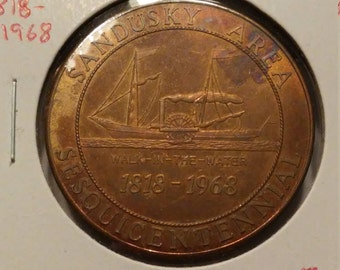 1818-1968 Sandusky Sesquicentennial Medal Sandusky Ohio