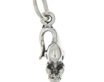 Sterling Silver Tiny Mouse Charm Pendant (3D Charm)