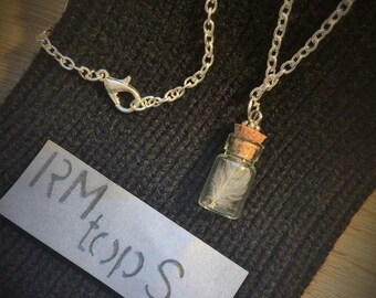 Necklace glass bottle Angel-feather Lucky Charms necklace