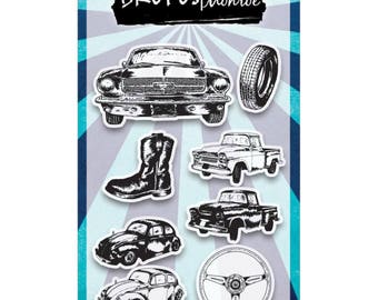Brutus Monroe Clear Stamp Set- HP's Garage Cars