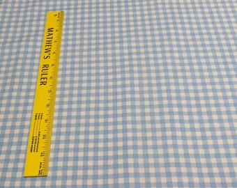 Blue Checkered Cotton Fabric