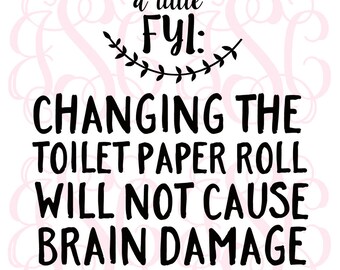 Toilet Paper Vinyl Decal