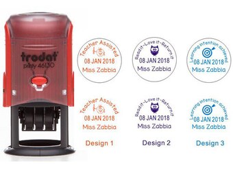personalized name stamp signature stamp teacher stamp date stamp name stamp teacher gifts stamp