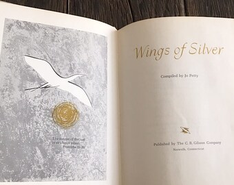 Vintage Poetry Book Wings Of Silver - Wings Of Silver Poetry Book By Jo Petty - Faith Based Poetry Book - 1967 First Edition Poetry Book