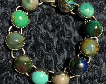 Gemstone and Sterling Silver Bracelet