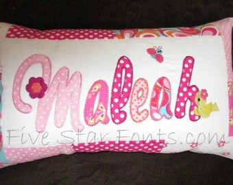 Lucy Quick Stitch Applique Font Machine Embroidery Designs