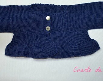 Patrón en español de chaqueta de niña de 2 años. INSTANT DOWNLOAD