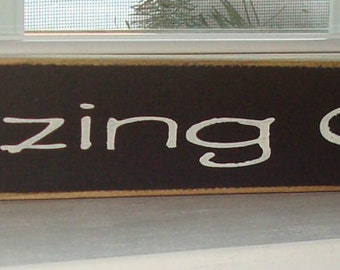 Hand painted wood sign. Amazing Grace. Christian sign.