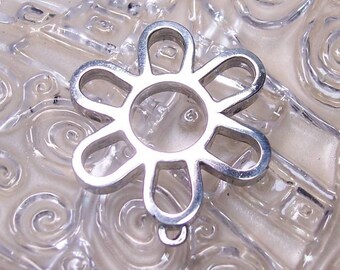 Flower Bead Frame in Sterling Silver