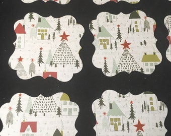 Christmas Tags lot of 12 2" Tags