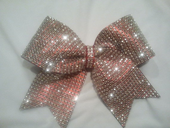 big bling cheer bow 3 texas size red with texas size bling