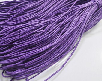 1.5mm Purple Waxed Cotton Cord, 25 metres/50 metres Purple Macrame Cord, Cotton Cording, Braided Cotton Cord, Jewelry Cord, GD193