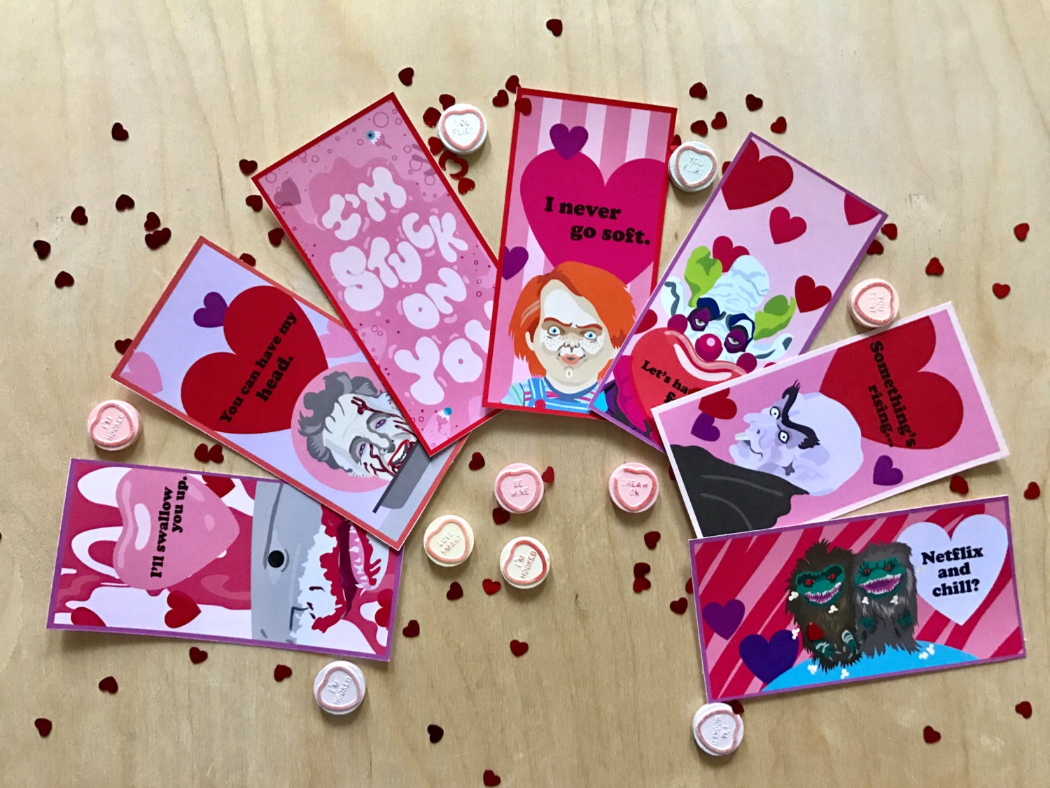 corny horny horror valentines cards