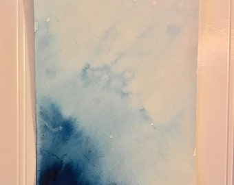 9 X 6, Ombre Prussian Blue Minimalist Decor