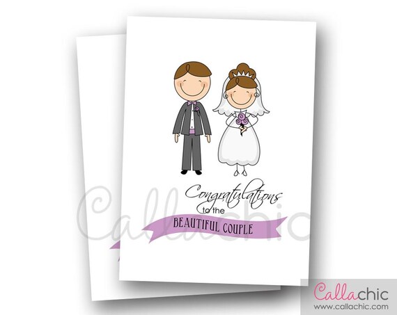 wedding congratulations card printable instant download