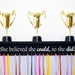 Trophy Shelf and Medal Holder - She Believed She Could So She Did - Running Medal Holder and Picture Frame Shelf - Trophy Display