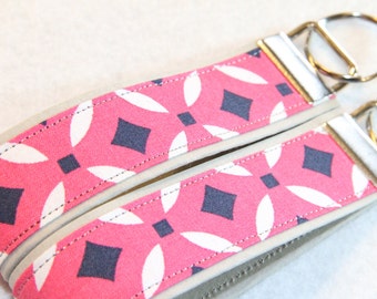Key fob, Key chain, Pink Geometric - Select One