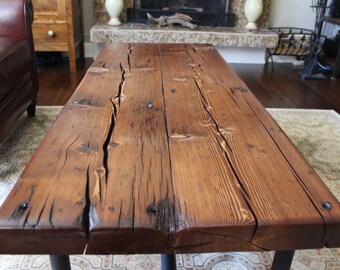 Stunning Reclaimed Barn Wood Coffee Table