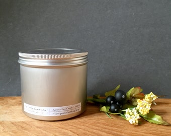 Botanical Tin Candles, Handpoured Soy Candles, Natural Scented Candles, Dried Flower Aromatherapy Candles, Rustic Wedding Favors