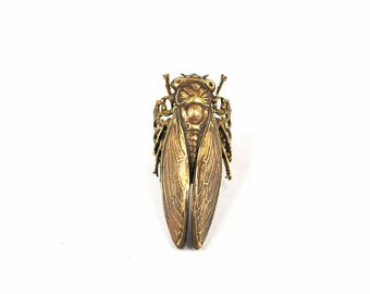Cicada ring Paris vintage ring Filigree ring France jewelry insect ring