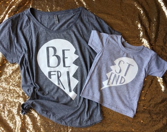 MOMMY AND ME matching shirts for Mom and Toddler - Best Friends - Infant, Toddler, and Youth sizes