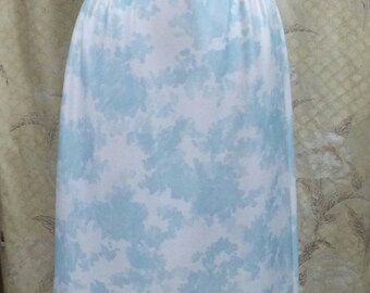 1970s Yves Jennet Blue Maxi Dress/Hippie Dress/Boho Dress
