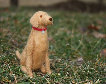 Needle Felted Yellow Labrador Retriever