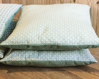 Pillow cover green celadon scales