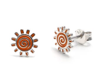 Sun earrings 925 sterling silver