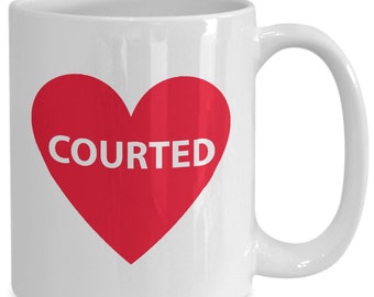 Courted Couples Mugs - Courted - 11oz or 15oz Ceramic Cups For Coffee And Tea