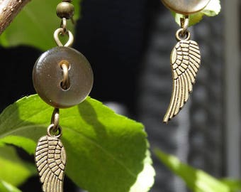 Archangel - Earrings buttons and charms
