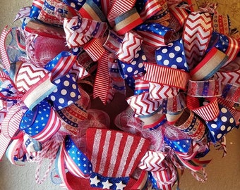 July 4th and summer wreath