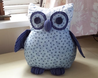 Blue Ollie Owl Doorstop