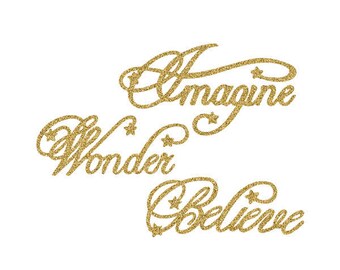 Imagine, Wonder, Believe Christmas SVG Digital Download, Merry Christmas Word Art Vinyl Cut File, Scrapbook Embellishment, Holiday DIY Gift