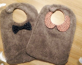 set of two bibs unique sizes