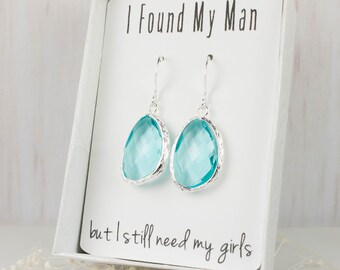 Aquamarine Silver Earrings, Large March Birthstone Earrings, Blue Silver Earrings, Bridesmaid Earrings, Blue Wedding Jewelry