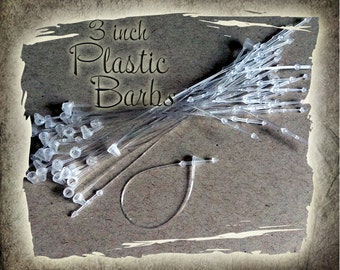 Plastic Barbs - Ties - Tag Fasteners - Label Holders - Clothing Tag Ties - Snap Together Ties