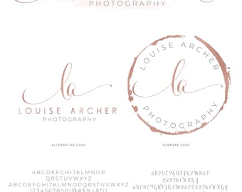Logo Branding Kit, Mini branding kit, Logo design, Logo, Branding Package, Watermark Logo, Photography Logo, Rose Gold Logo, Stamp Logo