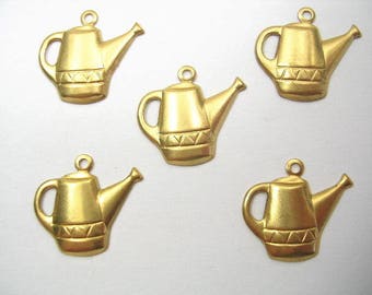 SET of 5 CHARMS METALS Gold: Watering can 18 mm