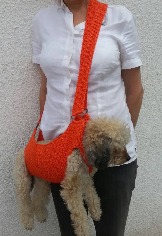 Cotton Pet carrier / Crochet dog carrier / BubaDog pet summer