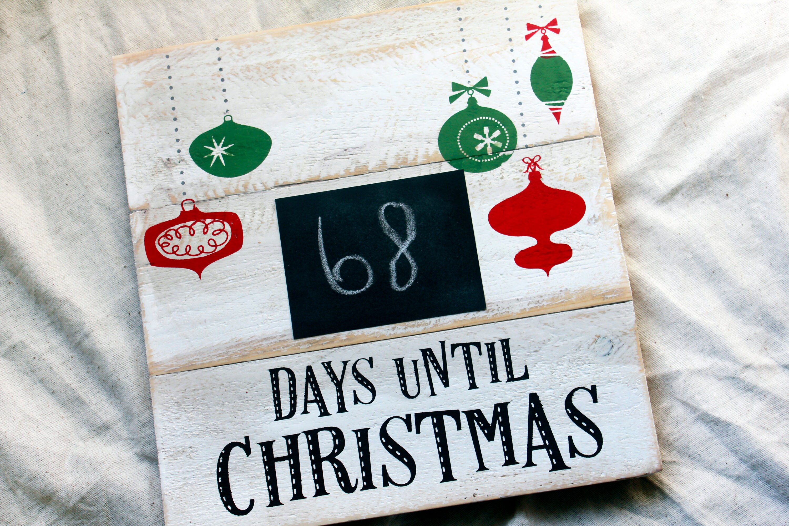 Christmas countdown sign Days Until Christmas Chalkboard