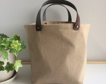 Brown Canvas Fabric Bin
