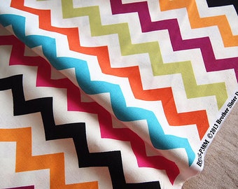 American fabric Brother Sister colorful zigzag Rainbow 110 * 50 cm