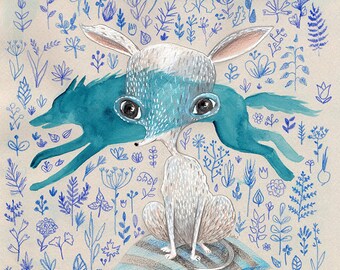 Greeting card - Chihuahua Wolf